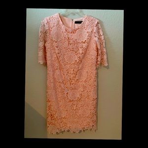 New floral crochet lace dress. Size 8-9 med Never worn. Soft and elegant look!!